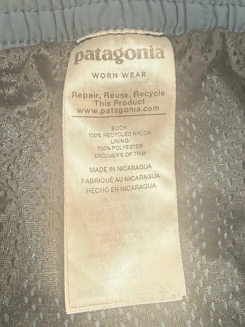 Like new Patagonia Slate Blue Casual Swim Shorts, Size L